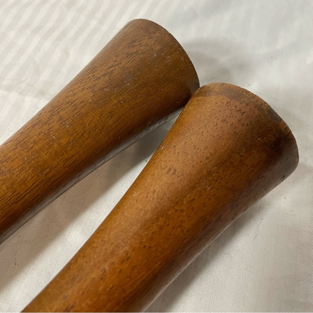 West Elm Sculpted Brown Candle Holders - Picture 9 of 9